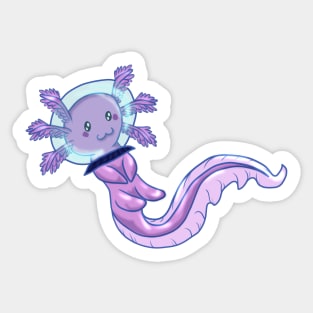 Space Axolotl Sticker